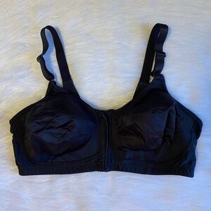 Playtex 18 Hour Bra Womens Size 38D Black Unlined Wireless With‎ Front Closure